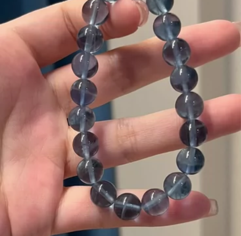 高货蓝萤石卡9mm+ 相机拍出来深蓝色 但...