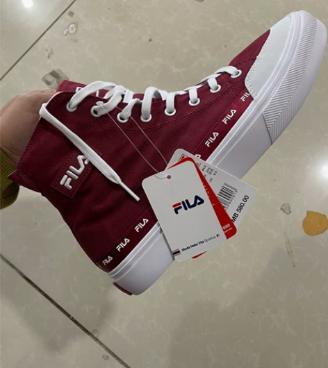 斐乐fILA板鞋，高帮帆布潮鞋。男款。超轻...