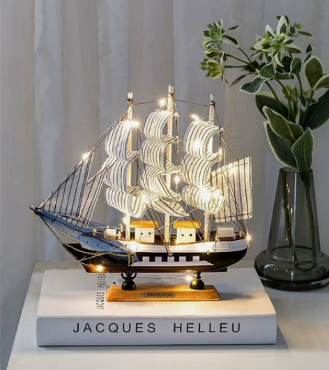 【捡漏价】一帆风顺帆船模型摆件客厅房间酒柜...