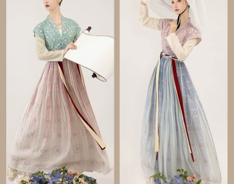 桔屿原创汉服女唐褙子对襟齐腰复原唐风古装日...