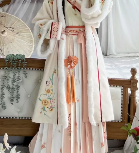 茗月萱原创[芙蓉]冬款宋制汉服女对襟长袄交...