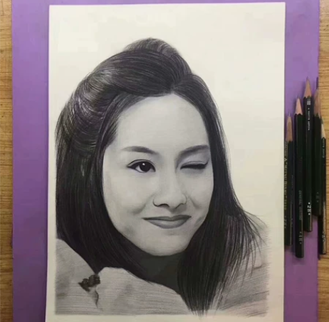 带框包邮  95米95米 素描画像彩铅画纯...