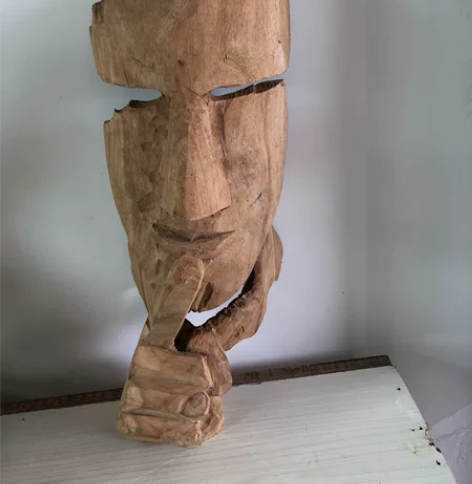 沉默是金纯手工木雕摆件 感兴趣的话点“我想...