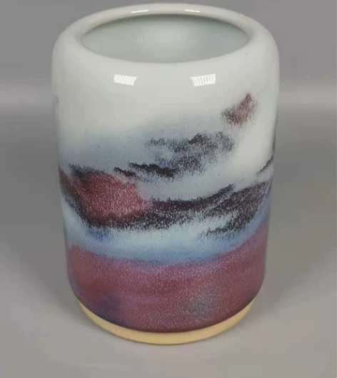 中华钧窑经典笔筒 尺寸/规格高12.4宽8...