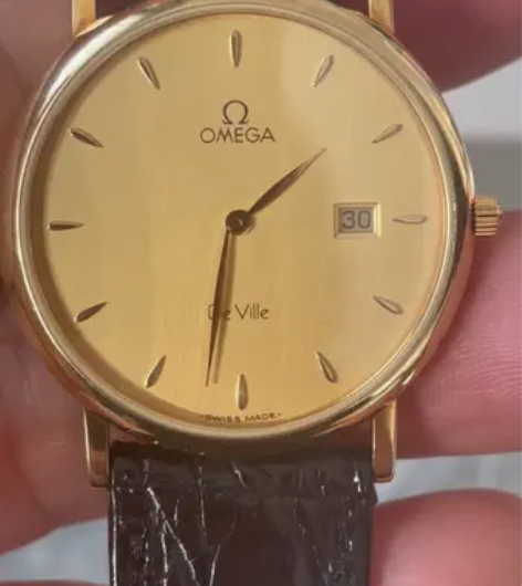 ?全套9.8成新的Omega欧米茄18K黄...