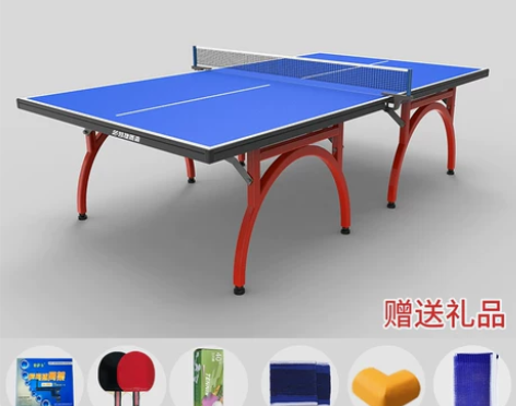 凯捷家用可折叠式标准室内款绿色乒乓球桌可移...