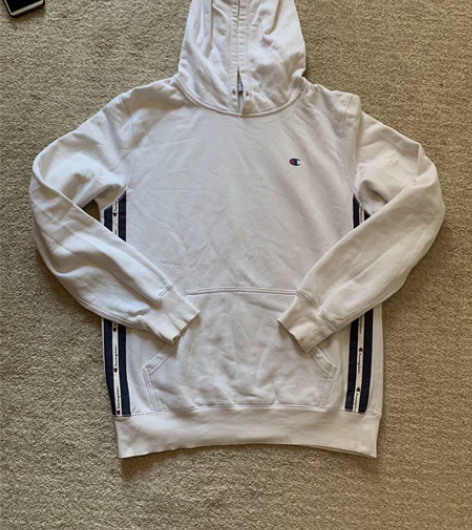 男士连帽卫衣男士白色连帽卫衣 【搬家清衣柜...