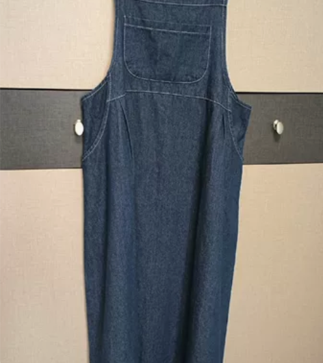 包邮全棉牛仔背带裙休闲女裙 几乎全新裙长1...