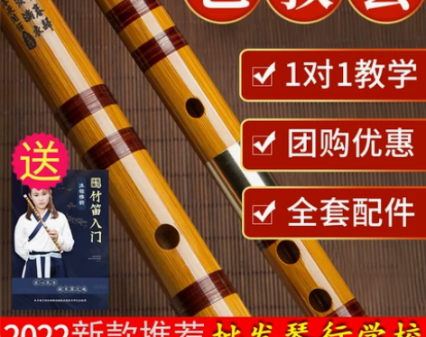 笛子初学苦竹笛乐器学生儿童零基础入门g调专...