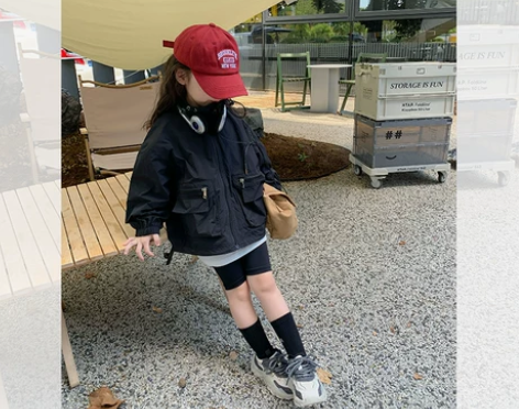 柒号童仓亲子装韩版黑色防风外套秋装新款男女...