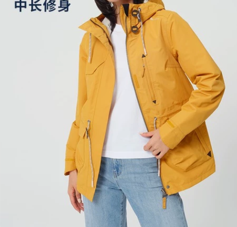 迪卡侬旗舰店冲锋衣女登山外套单层春秋运动户...