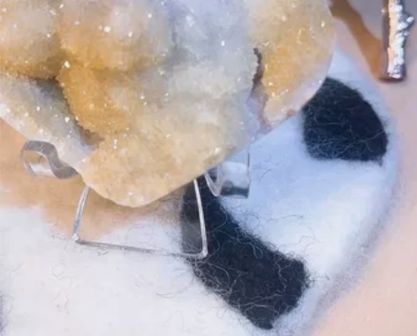 天然水晶 黄晶花球爱心 镂空凹凸 可爱大啵...