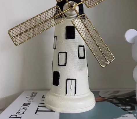 【包邮全新】欧式客厅装饰风车摆件办公室摆设...