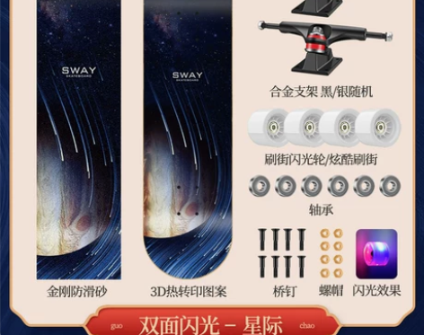 滑板闲置 作为王一博粉丝买了一块滑板，买完...