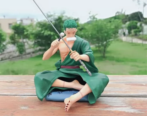 海贼王手办坐姿索隆三千世界阿修罗POP三刀...