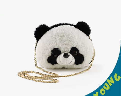 DIVAKIDS毛绒动物公仔小熊猫女士单肩...