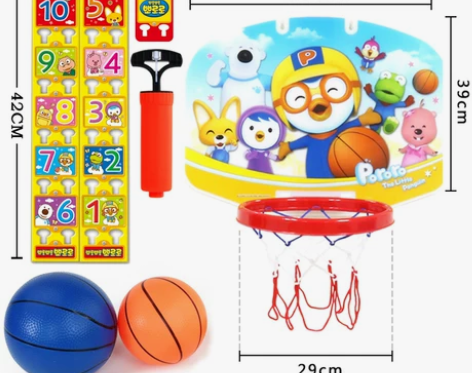 儿童篮球架免打孔室内挂式家用投篮框筐宝宝可...
