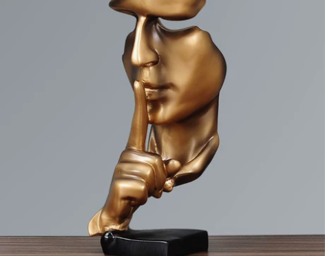 简约现代沉默是金创意客厅酒柜装饰摆件北欧雕...