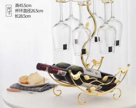创意红酒架倒挂红酒杯架家用葡萄酒架子欧式放...