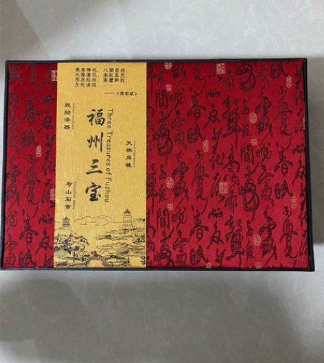 全新福州三宝精美礼盒装,天然角梳,脱胎漆器...