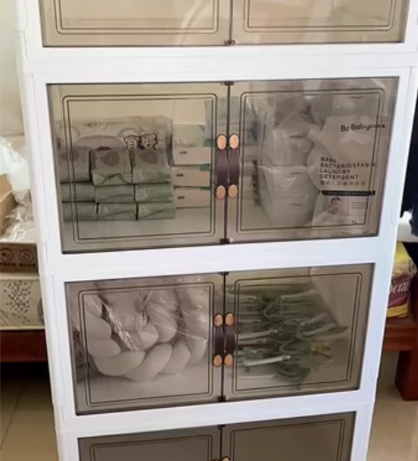 【低价处理】折叠收纳箱，加厚双开门收纳箱，...