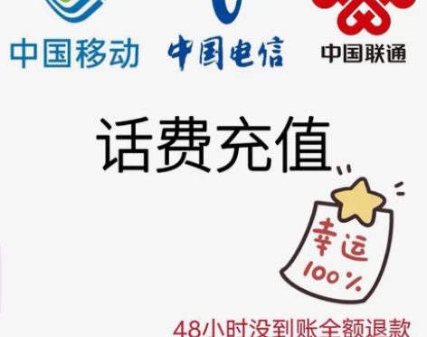 全国移动、联通、电信话费快充，24小时内到...
