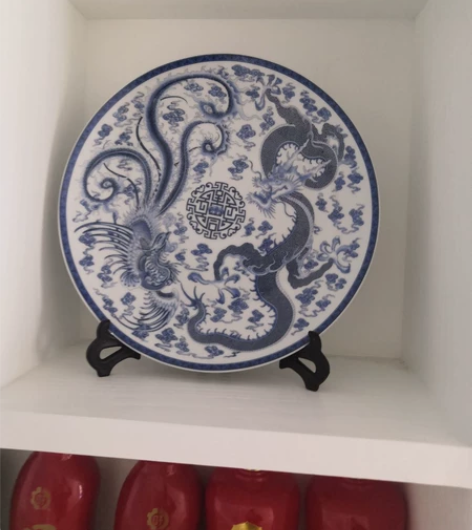 乾隆青花瓷摆件一个包邮 直径26cm