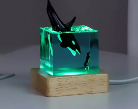 双十一福利【半价处理】海洋树脂鲸鱼座头鲸潜...
