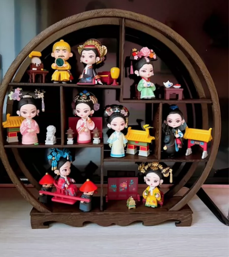 低价包邮鸡翅木博古架新中式小型实木桌面摆件...