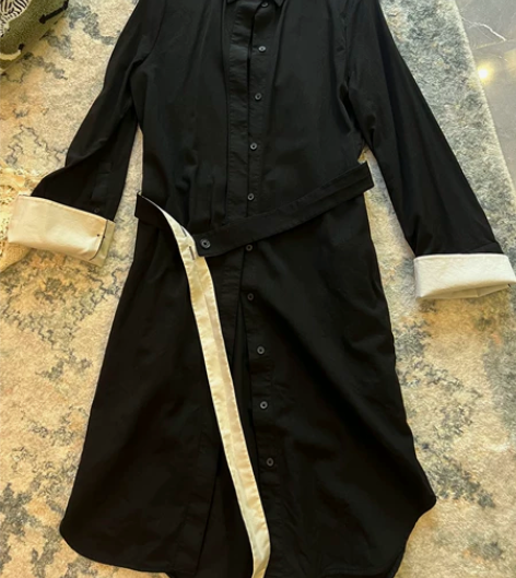 COS全羊毛衬衫裙 Old Celine风...