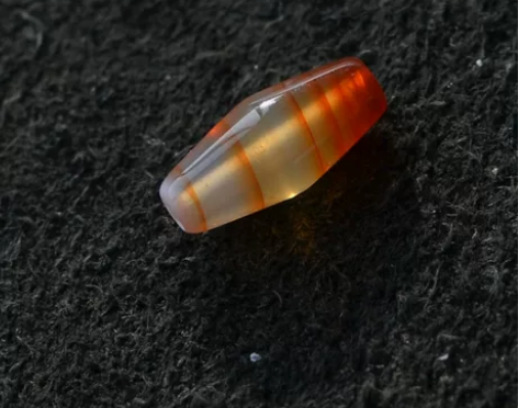 带天眼汉墓三文鱼缠丝玛瑙桶珠，枣珠，多宝项...