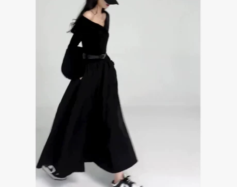 【狂欢价】法式抹胸一字肩连衣裙女夏季小个子...