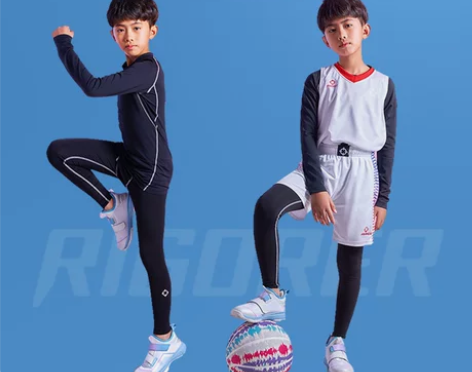 准者儿童紧身衣篮球打底套装训练服跑步运动高...