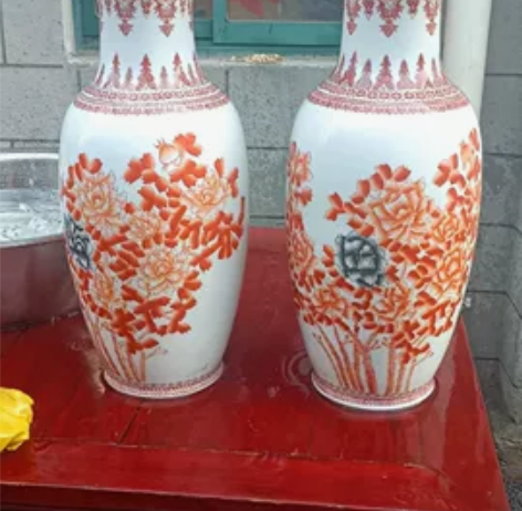 花瓶，景德镇80年代手绘大花瓶，高62/厘...