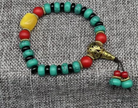 绿松石手链手串男女款文玩玉石佛珠把玩玉石玉...