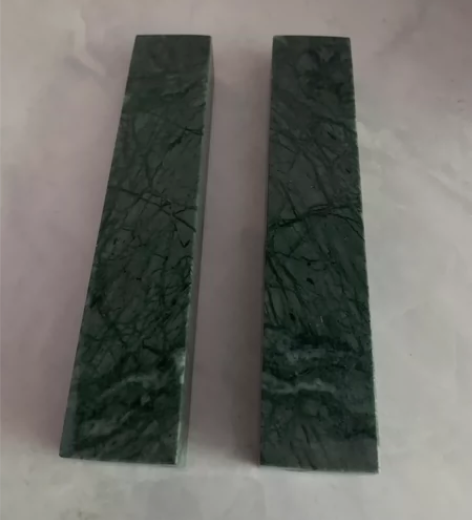 天然印度绿精品石头镇纸镇尺文房用具，尺寸2...