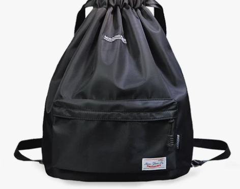 轻便防水束口抽绳双肩包男女运动健身背包大容...