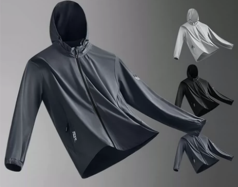 跑步外套男运动风衣防风防雨透气训练服春秋薄...