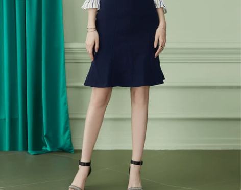 范思蓝恩职业包臀裙a字裙子女夏鱼尾裙半身裙...