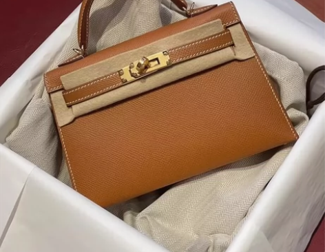 全皮牛皮二代凯莉包mini包迷你手提包单肩...