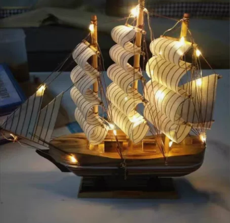 ??帆船模型高级摆件木质工艺船一帆风顺男毕...