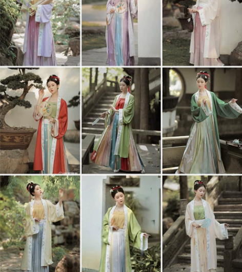 正版汉服出租｜兰若庭 汉服 宋制 百迭  ...