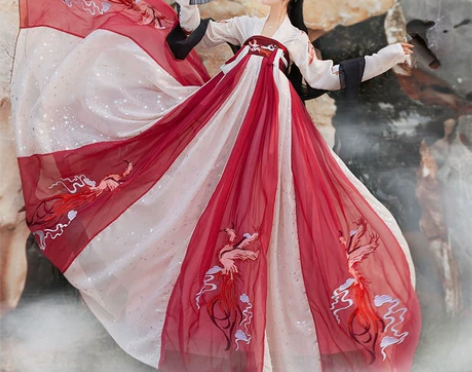 蝉佩凤鸣汉服女正品原创改良中国风重工刺绣齐...