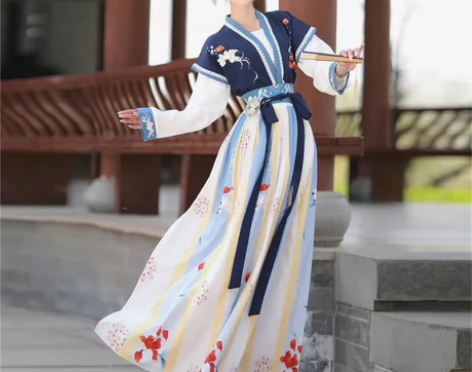 汉旭鸽原创[花神:醉佳人]齐腰唐制半袖背子...