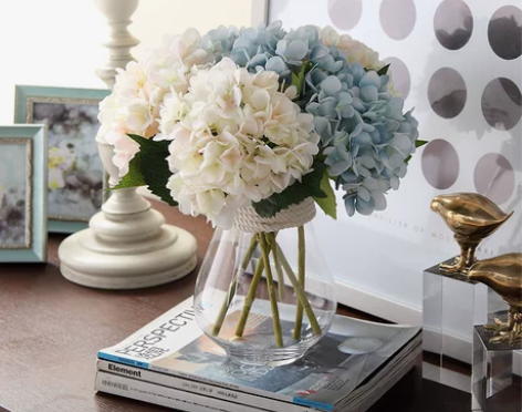 饰美家欧式装饰绣球花仿真花束套装插花卧室摆...