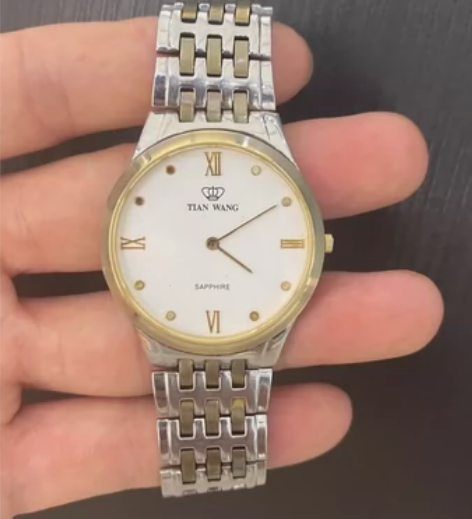 天王表男表手表GS3532T超薄金色石英手...