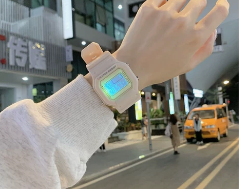 电子手表女款学生ins学院风多功能初高中生...