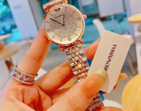 阿玛妮旗舰店官方正品满天星手表女士新款小众...