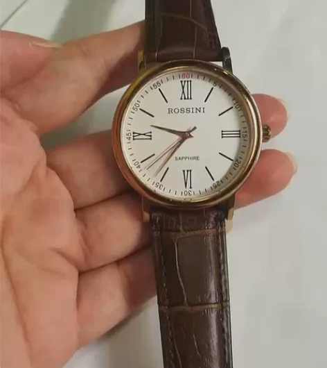 罗西尼石英表 蓝宝石表镜，进口机芯，走时精...