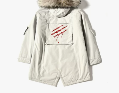 SuaMoment血爪抓痕口袋小书包棉衣情...